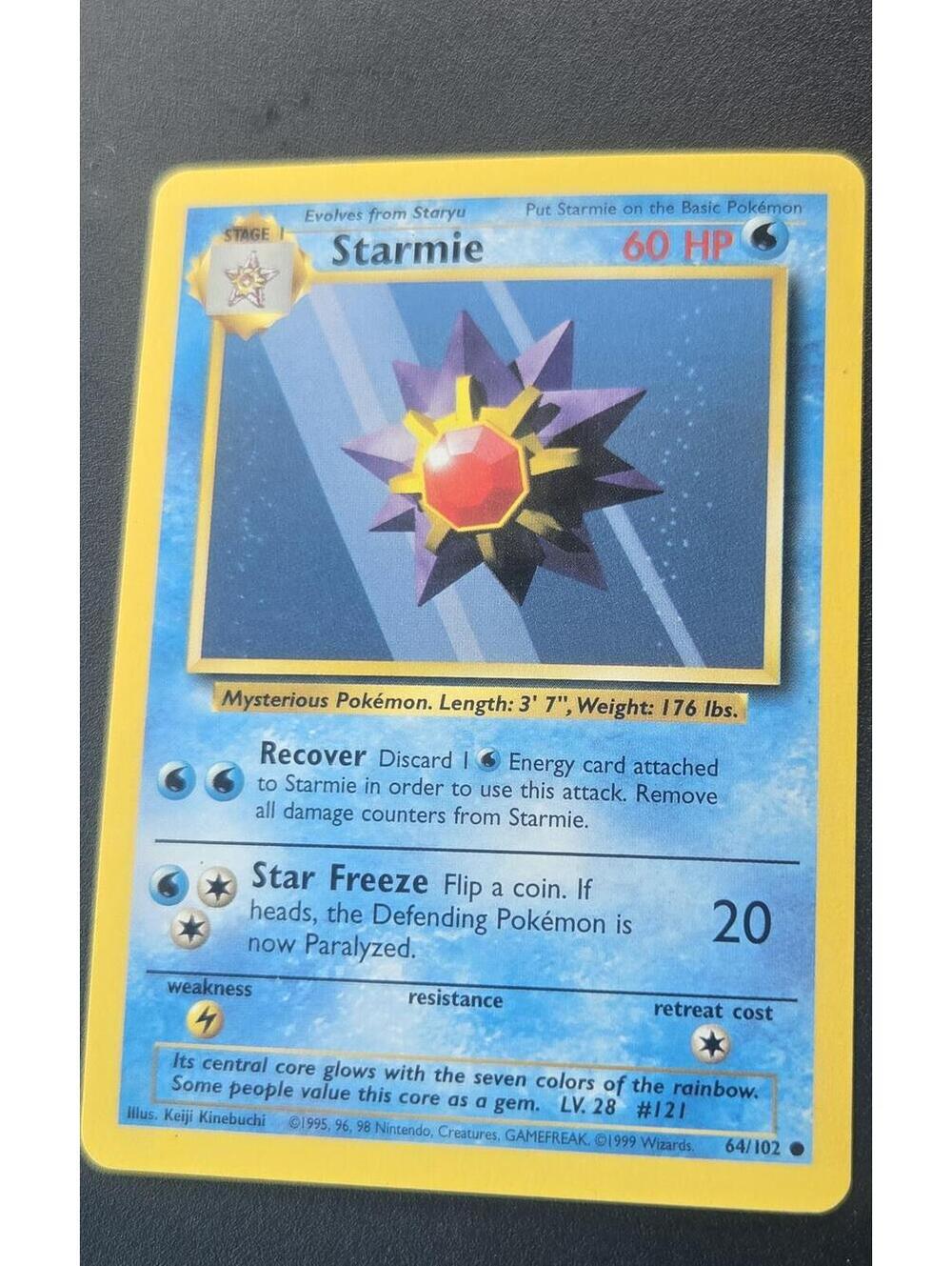 1999 Starmie Pokemon Trading Card